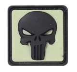 Nášivka gumová JTG Punisher Rubber Patch, Glow Back