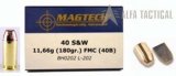 Náboj Magtech 40SW (40B) FMJ Flat 180gr, 1 ks