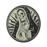 Nášivka gumová JTG Santa Muerte Rubber Patch, Glow