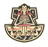 Nášivka gumová JTG Ghost Ship Skull Rubber Patch, Desert