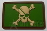 Nášivka Patchzone 3D Pirate Skull 70x45mm, Multicam