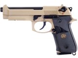 Airsoftová pistole M9 A1 NAVY, písková, celokov, blowback