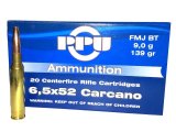 Náboj Prvi Partizan 6,5×52 Mannlicher Carcano, 139gr FMJ BT