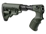 Pažba FabDefense M4 na Remington 870 s absorbérem zpětného rázu, zelená