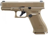 Umarex airsoftová pistole Glock 19X - kovový závěr, blowback, písková