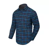 Košile Helikon GreyMan Shirt - Polyester Nylon Blend, Blue Stonework Plaid