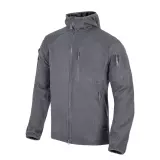 Fleecová mikina Helikon Alpha Hoodie Jacket - Grid Fleece, Shadow Grey