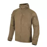 Fleecová mikina Helikon Alpha Hoodie Jacket - Grid Fleece, Coyote