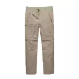 Kalhoty Vintage Industries Minford Technical Zip-off Pants, Béžové