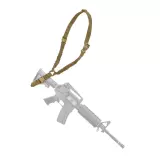 Taktický tříbodový popruh Defcon 5 Tactical Assault Sling, Coyote Tan