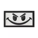 Nášivka Patchzone EVIL SMILEY, bílá