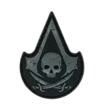 Nášivka gumová JTG Assassin Skull Rubber Patch, SWAT