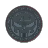 Nášivka gumová JTG Infidel Punisher Rubber Patch, Blackops